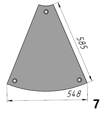 Р-975 (JB5000.3-1) Торцевой сектор брони NFLG